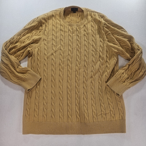 Brooks Brothers Other - Brooks Brothers Supima Cotton Cable Knit Sweater 2XLT Yellow Big & Tall